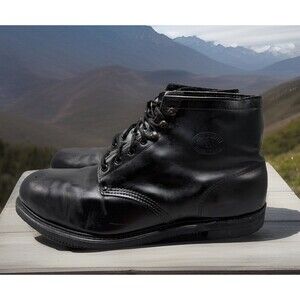 CAROLINA USA RED BIRD BLACK STEELTOE VINTAGE ENGINEER BIKER BOSS BOOTS Sz 14 EEE